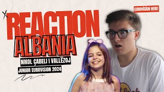 🇦🇱REACTION ALBANIA I JESC 2024 I NIKOL ÇABELI  VALLËZOJ [upl. by Leahcin]