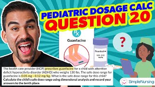 Pediatric Dosage Calculation  for Nursing Students Practice Question 20 [upl. by Darwen580]