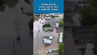 Vermont flooding Watch drone footage of Lyndonville Vermont [upl. by Arzed]