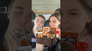 Can he GUESS my BOO BASKET🎃✨ challenge game vs halloween boobasket couple fyp [upl. by Rodmann]