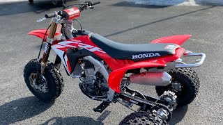 CRF450R Dirt Bike To Trike Three wheeler Conversion BVC Trikes [upl. by Donatelli253]