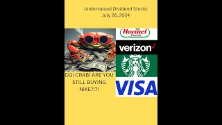 Undervalued Stocks July 26th 2024 What is this Crab buying More NKE [upl. by Adirehs]