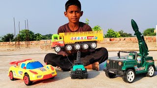 new Toy video JCB machine and tractor jeep Car samll baby doll videos AashuToy20 [upl. by Eegnat39]