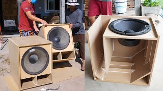 Instructions for designing the most detailed subwoofer enclosures  18 inch bass subwoofer box [upl. by Evalyn]