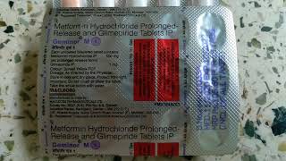 Glimepiride and Metformin Hydrochloride tablets  Geminor M1 tablet [upl. by Rebmyk]