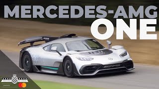 F1engined MercedesAMG One hypercar makes world debut at Goodwood  Festival of Speed [upl. by Rivard]