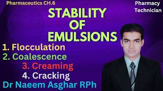 Stability of Emulsion in Physical Pharmaceutics  Pharmacy Technician  Dr Muhammad Naeem Asghar RPH [upl. by Babbette27]