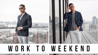 HOW TO DOUBLE BREASTED BLAZER Work to Weekend  2 Minute Style Tips  Levitate Style [upl. by Kery]