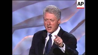 President Bill Clinton talks about the economy at the 2000 DNC Convention [upl. by Kcirdla804]