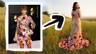 I made a flower dress inspired by Taylor Swift’s grammy dress [upl. by Serg]