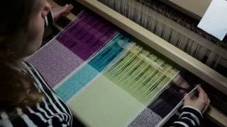 Weaving on my brand new floor loom [upl. by Sturdivant]