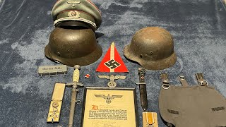 New additions to my GERMAN WW2 collection DOUBLE DECAL M40 and GERMAN OFFICERS VISOR [upl. by Harle]