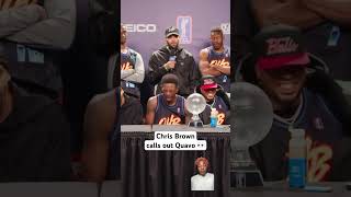 Chris Brown calls out quavo twice 😳youtubeshorts diss quavo [upl. by Mehala311]