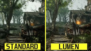 Fantasy Ruins Demo Unreal Engine 5  Standard Pipeline vs NaniteLumen RTX 4080 Graphics Comparison [upl. by Thorne]