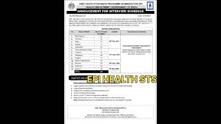 Vaccinator Interview  STS 2024  Schedule [upl. by Tsirhc368]