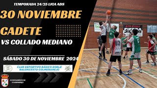 Cadete ADS 6 de Diciembre Vs Collado Mediano  30112024  colmenarejo cdbroble ADS temp2425 [upl. by Ystap]