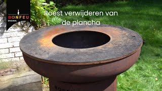 Roest verwijderen van je plancha [upl. by Eimirej251]