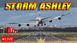 Birmingham Airport 💨✈️ STORM ASHLEY Live 20102024 [upl. by Neeruam]