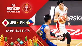 Japan 🇯🇵  Philippines 🇵🇭  Basketball Highlights  FIBAASIACUP 2022 [upl. by Brice]