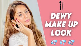 My Go – To Dewy Makeup Look  Arishfa Khan [upl. by Akimas]