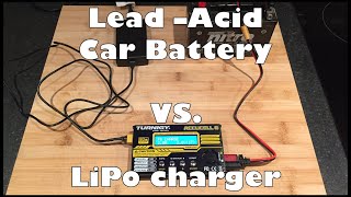 Charge car battery using LiPo Charger [upl. by Vizzone943]