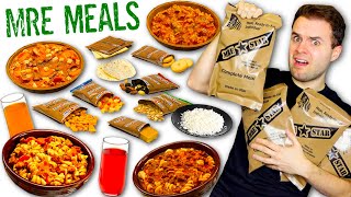 Trying MRE Meals for the FIRST TIME EVER  Meal ReadyToEat Review [upl. by Yttik804]