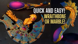 How to paint Marble or Wraithbone using Spray Cans ANCIENT ELDAR ARMOUR [upl. by Silloh]