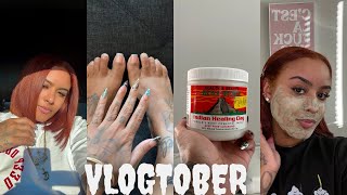 VLOGTOBER DAYS 1012 Fall Hair Transformation  Monthly Maintenance Routine  Self Care [upl. by Tine]