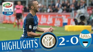 Inter  Spal  20  Highlights  Giornata 3  Serie A TIM 201718 [upl. by Qifahs]