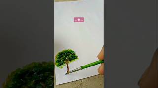 Easiest way to paint a tree 🌳 viralvideo trending youtubeshorts youtube painting tree beauty [upl. by Nowaj]