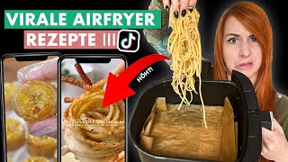 Ich teste NEUE virale Airfryer Rezepte von TikTok HÃ–H [upl. by Amby]