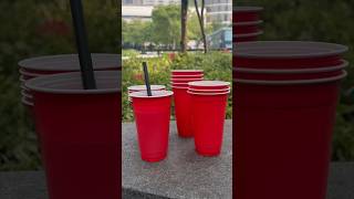 New products PLA RedampWhite party cups compostable party cup [upl. by Morez477]