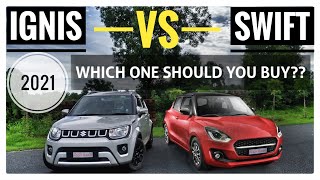 Maruti swift vs Maruti Ignis 2021 which is better  Swift vs Ignis 2021 comparison [upl. by Enia]