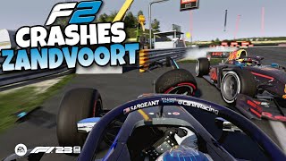 REALISTIC F2 CRASHES ZANDVOORT [upl. by Flin627]