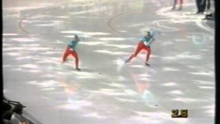 Winter Olympic Games Calgary 1988  500 m Henriksen  Pierce [upl. by Ahsoym]