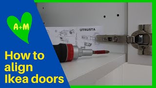 How to adjust Ikea kitchen cabinet doors [upl. by Enetsirk325]