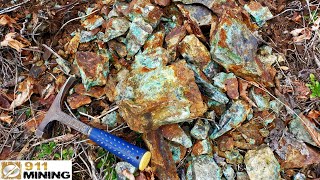 High Grade Gold Silver amp Copper Ore From A Mine Dump [upl. by Nnylirret]