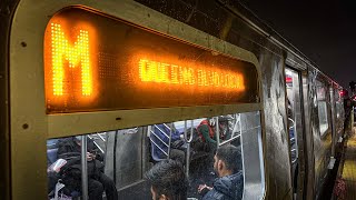 NYC Subway R179 begins regular service on the M line [upl. by Welch]