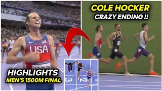 Cole Hocker stuns the world outkicks Josh Kerr to win men’s 1500m title Olympic gold [upl. by Yalc]