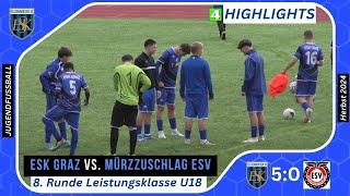 🔷 U18L ⚽️ ESK Graz 🆚 Mürzzuschlag ESV vom 13102024 [upl. by Drawde225]