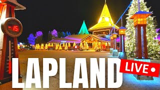 🔴 Lapland LIVE  Walk Around Santa Claus Village At Night [upl. by Tedd]