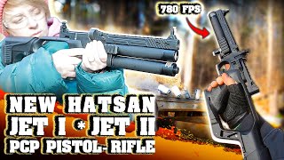 NEW Hatsan JET 1 and JET 2 PCP AirgunsRifles REVIEW  TEST  TARGET FIRING hatsan jet pcp [upl. by Nairb921]