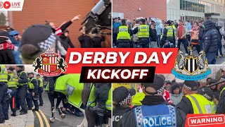 Derby Day Kickoff Sunderland Fans Clash with Police  Newcastle United  03 result nufc safc [upl. by Imim]