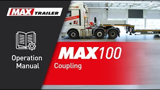 MAX100 operation manual Coupling process [upl. by Lambertson206]