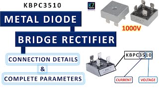 Metal diode bridge rectifier connection KBPC3510 [upl. by Aydni216]