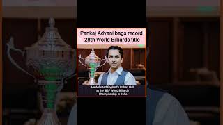 Pankaj Advani clinched a historic 28th world title newsofthedaybysc nodbysc [upl. by Anh68]