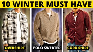 10 Must Have Winter Essentials  Winter Clothing Items  हिंदी में [upl. by Velleman]