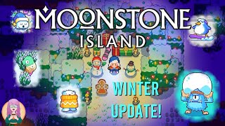 Moonstone Island Winter Update 5 New Spirits Decorations QoL Changes INFINIDUNGEON and More [upl. by Copp173]