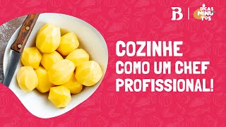 Como tornear uma batata Aprenda técnica de corte  Dicas de Minutos com Bruno Hashimoto [upl. by Biernat]