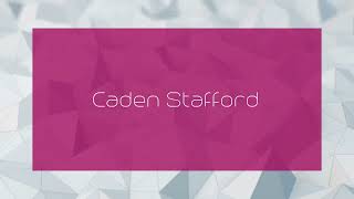 Caden Stafford  appearance [upl. by Sprung936]